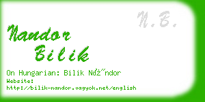 nandor bilik business card